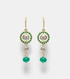 Ileana Makri Orbit 18kt gold drop earrings with gemstones