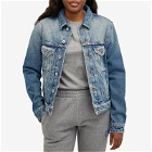 Off-White Women's Strap Detail Denim Jacket in Blue