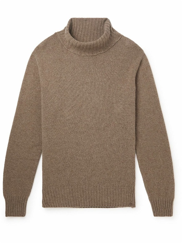 Photo: Altea - Slim-Fit Cashmere, Mohair and Wool-Blend Rollneck Sweater - Neutrals