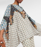 Etro Printed silk cape