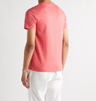 POLO RALPH LAUREN - Logo-Embroidered Mélange Interlock Cotton T-Shirt - Pink