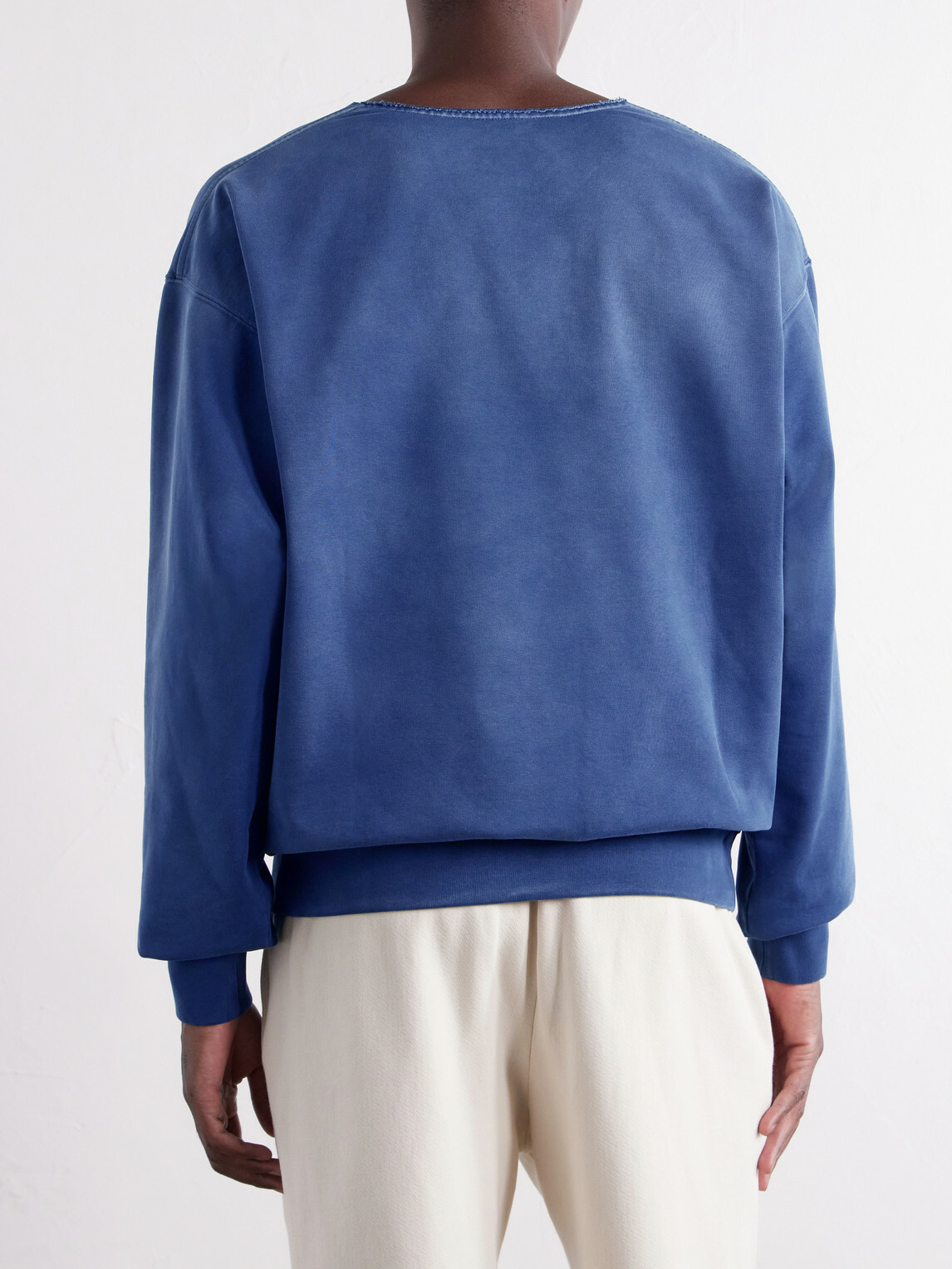 Maison Margiela - Washed Cotton-Jersey Sweatshirt - Blue