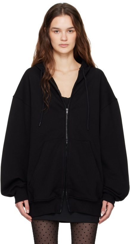 Photo: WARDROBE.NYC Black Oversize Zip Hoodie