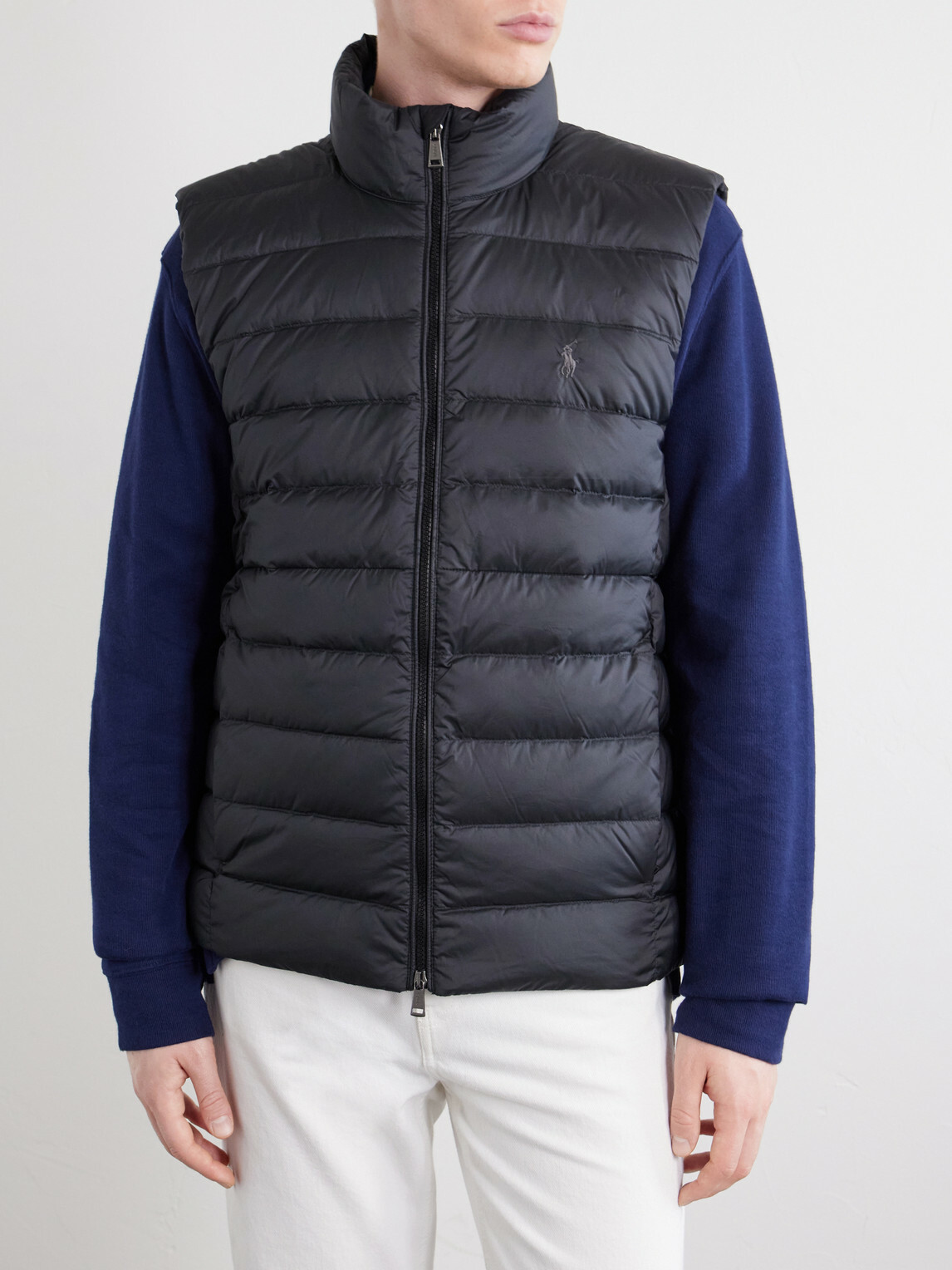 Polo Ralph Lauren - Logo-Embroidered Quilted Shell Down Gilet - Black