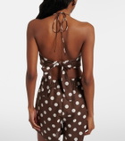 Asceno Marseille linen and cotton crop top