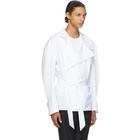 Mugler White Poplin Wrap Shirt