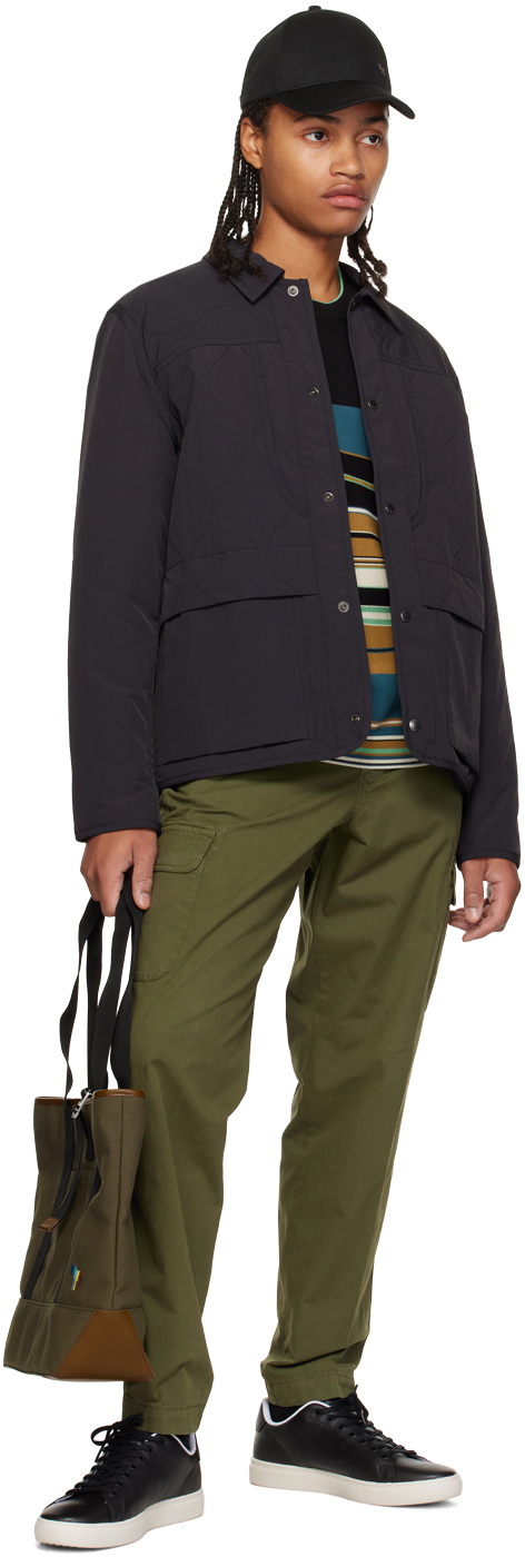 PS by Paul Smith Khaki Embroidered Cargo Pants