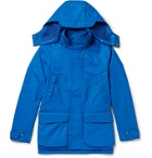 The Workers Club - Rubberised-Shell Hooded Jacket - Blue