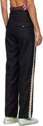 Bode Black Lacework Trousers