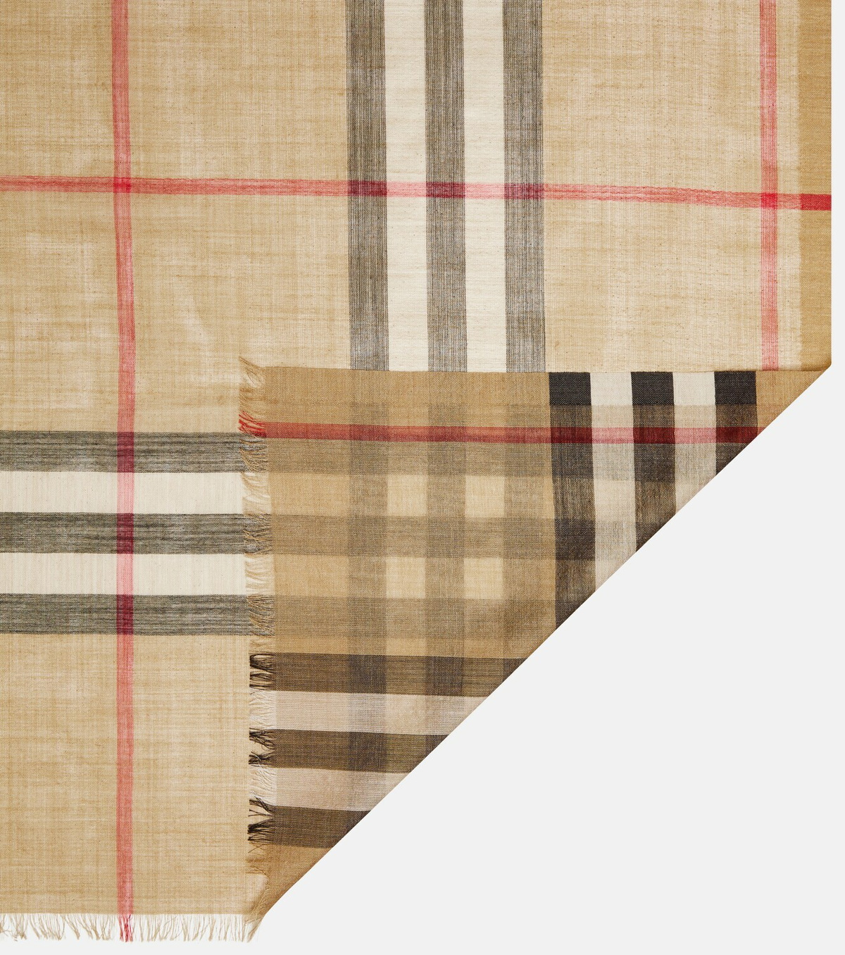 Burberry Checked wool and silk scarf Burberry