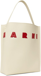 Marni Off-White Leather Museo Patches Tote