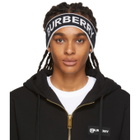 Burberry Black and White Branded Headband