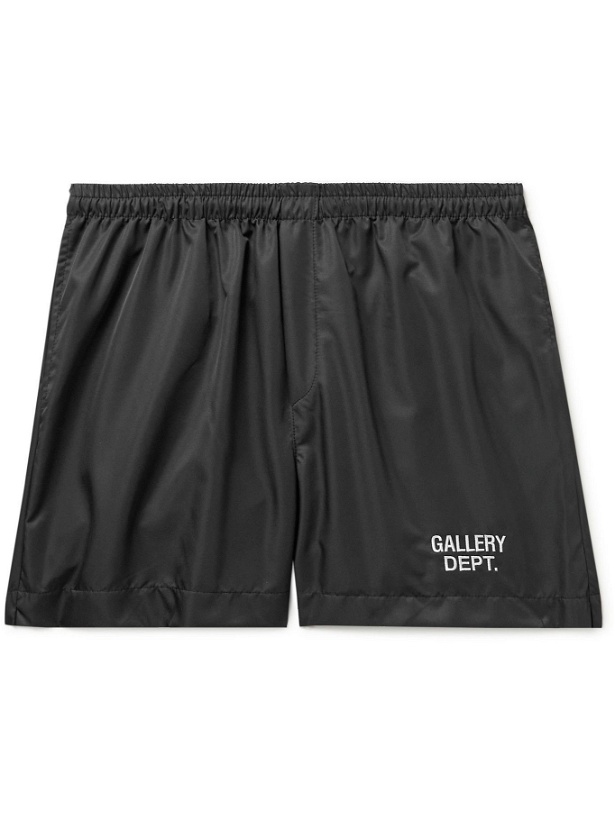 Photo: Gallery Dept. - Zuma Logo-Embroidered Nylon Shorts - Black