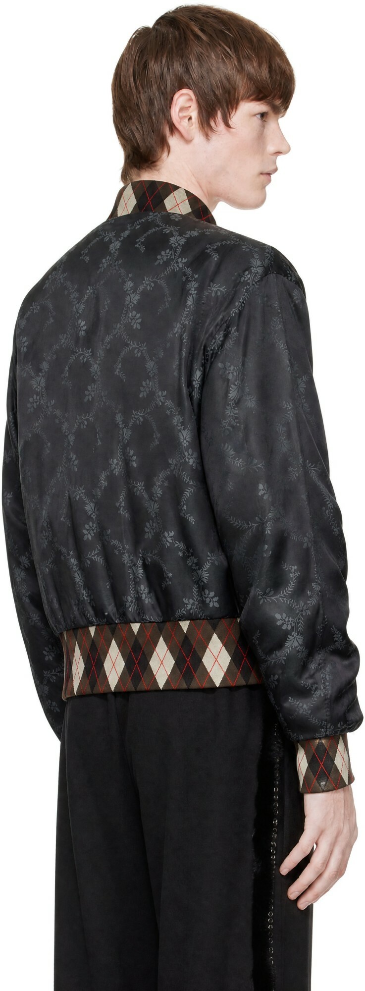 Chopova Lowena Black Crescent Bomber Jacket