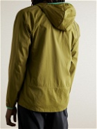 Nike Running - Trail Aireez Logo-Print Nylon-Ripstop Hooded Jacket - Green