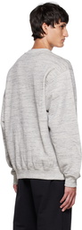 Moschino Gray Varsity Sweatshirt