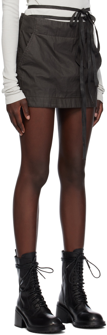 Ann Demeulemeester Brown Magdalena Miniskirt
