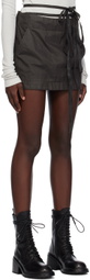 Ann Demeulemeester Brown Magdalena Miniskirt