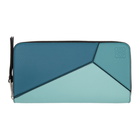 Loewe Blue Puzzle Zip Around Wallet