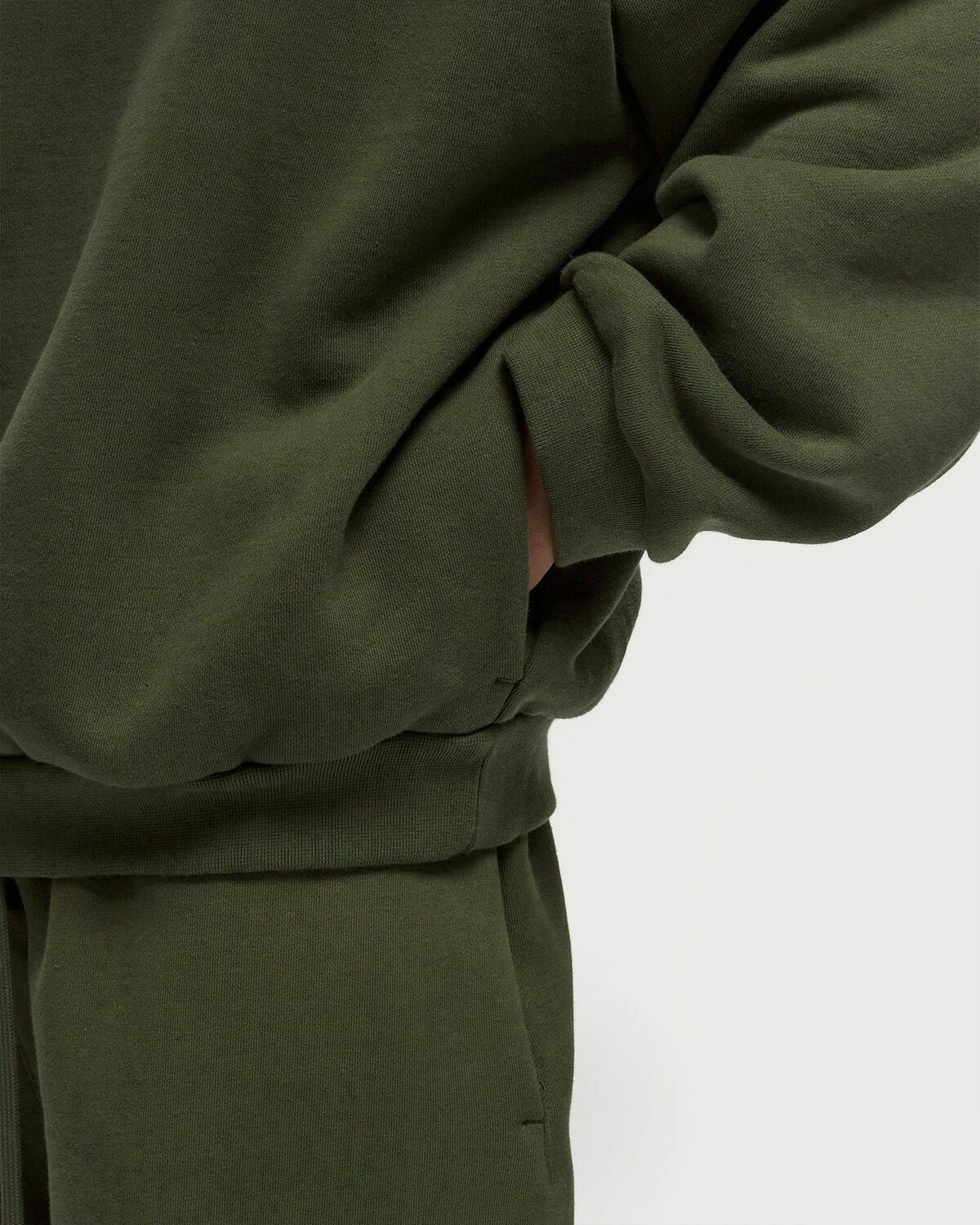 Fear Of God Essentials Fleece Hoodie Green Hoodies Fear Of God