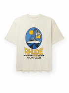 Rhude - Yacht Club Logo-Print Cotton-Jersey T-Shirt - White