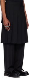 Khoki Black Skirt-Layered Trousers