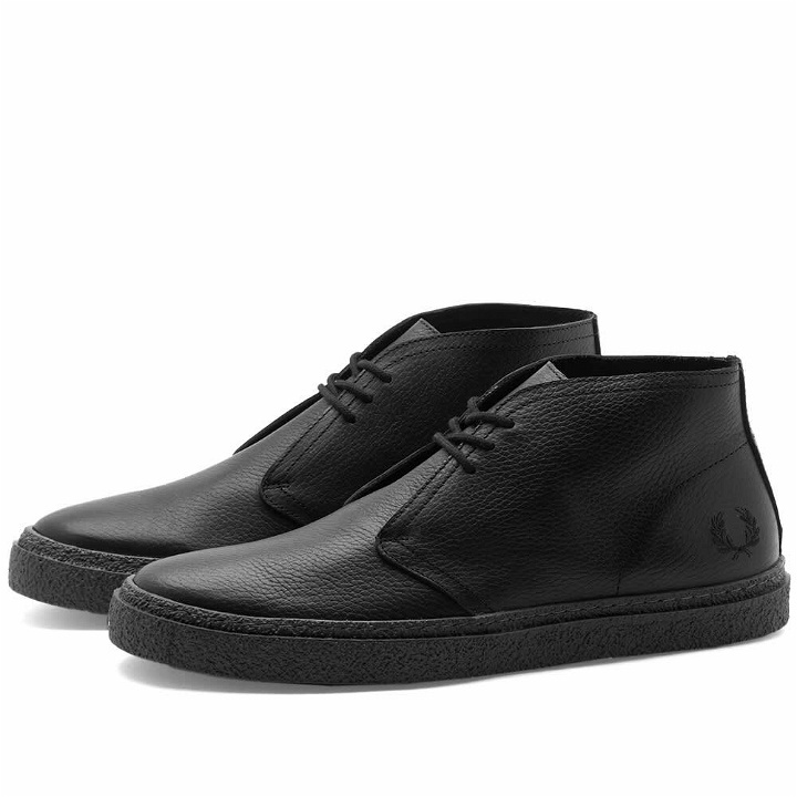 Photo: Fred Perry Authentic Men's Hawley Textured Leather Boot in Black