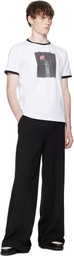 Ernest W. Baker White Rose Print T-shirt