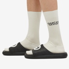 Gucci Men's Interlocking Logo Pursuit Slide in Black/White