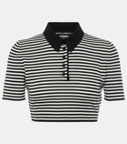 Dolce&Gabbana Cropped wool polo shirt