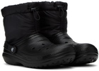 Crocs Black Classic Lined Neo Puff Boots