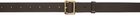 AURALEE Brown Leather Square Buckle Belt