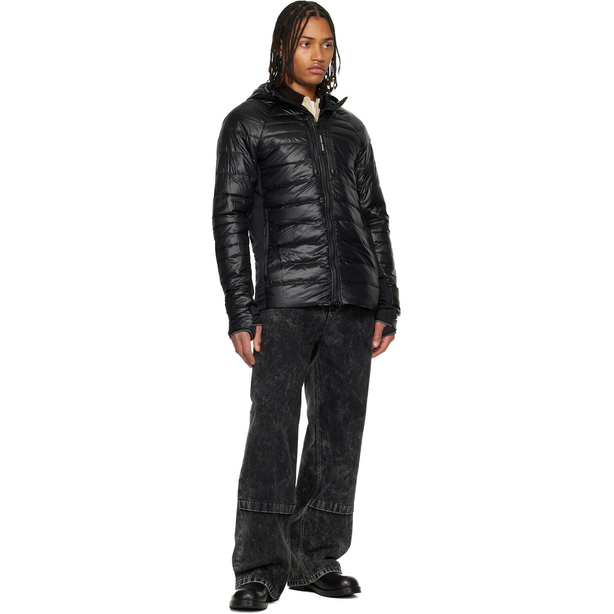 Canada Goose Black HyBridge Lite Hooded Down Jacket