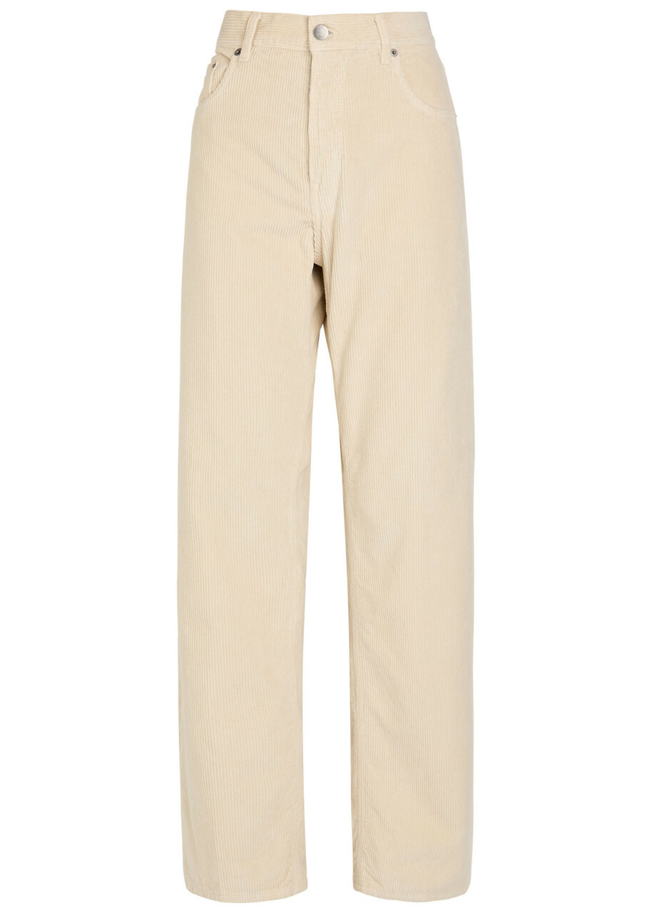 Haikure Bonnie Corduroy Straight-leg Jeans Ecru