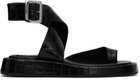 GIABORGHINI Black Roxanne Croc Sandals