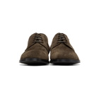 Ermenegildo Zegna Brown Suede Siena Flex Derbys