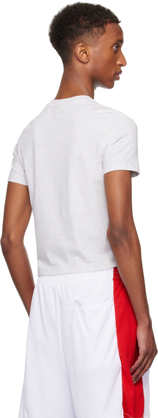 mowalola sweat tee nettspend着用 Mowalola Gray Sweat Tea T-shirt Mowalola