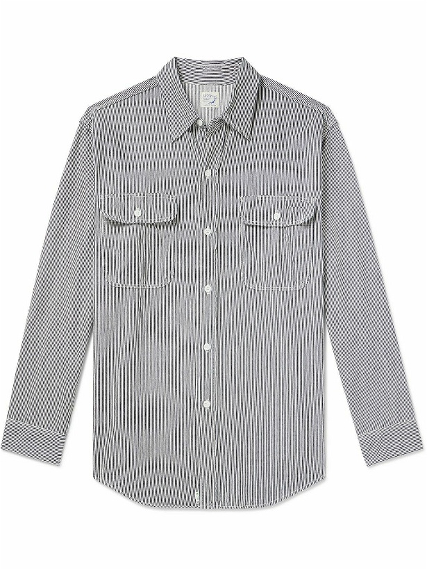 Photo: OrSlow - Striped Cotton Shirt - Gray