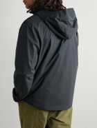 Portal - Level Alpha Logo-Print Fleece-Trimmed Recycled-Shell Jacket - Black