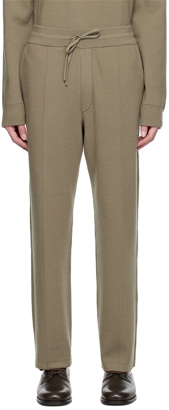 Photo: Solid Homme Khaki Pinched Seam Sweatpants