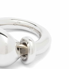 Jil Sander Women's BW9 Ring 1 in Silver