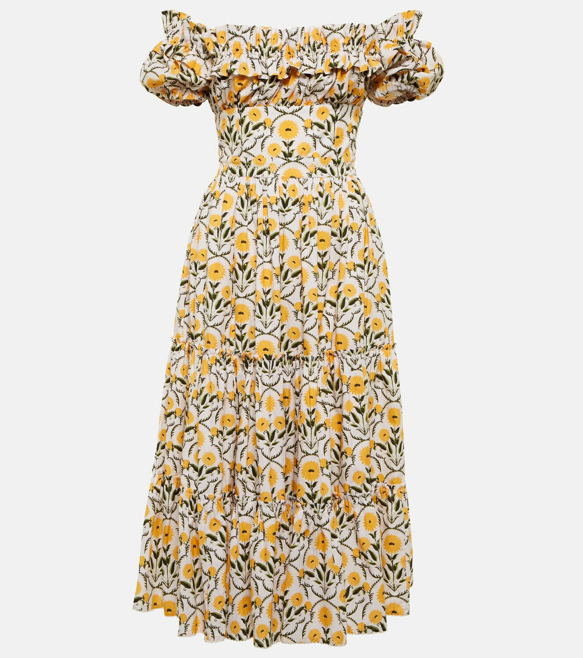 Agua by Agua Bendita Banana printed midi dress