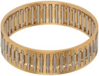 IN GOLD WE TRUST PARIS Gold & Silver Needle Cage Cuff Bracelet
