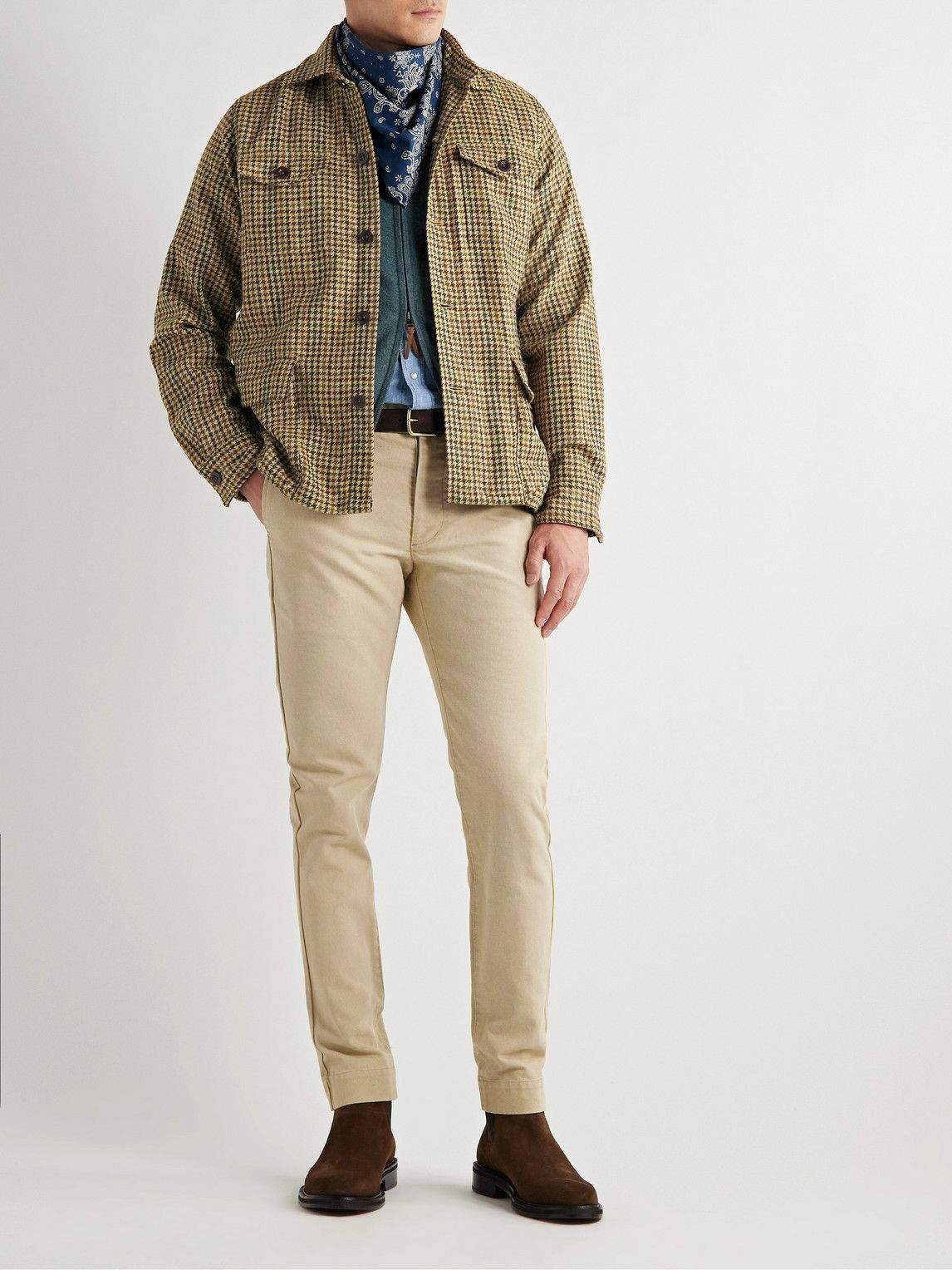 Sid Mashburn - Houndstooth Wool-Tweed Overshirt - Brown Sid Mashburn