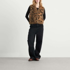 Aries Women's Brushed Leopard Vest in Brown