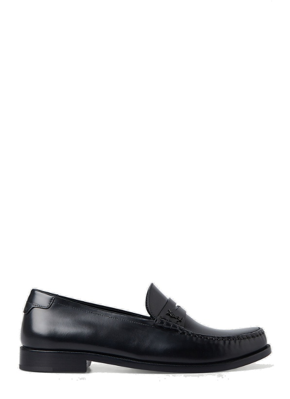 Photo: Logo Plaque Penny Loafers in Black