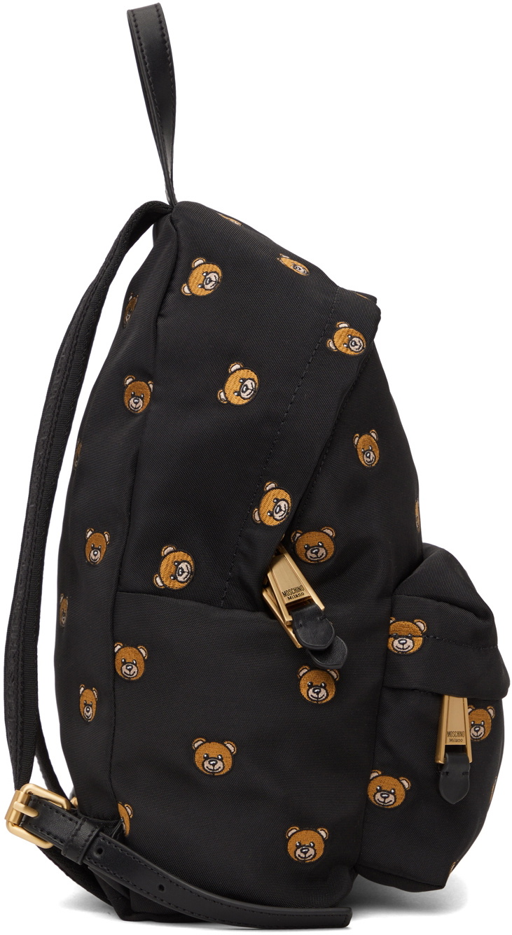 Moschino Black Leather This is not a Moschino Teddy Bear Backpack – On  Que Style