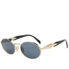 Prada Eyewear Women's PR 65ZS Sunglasses in Gold/Grey