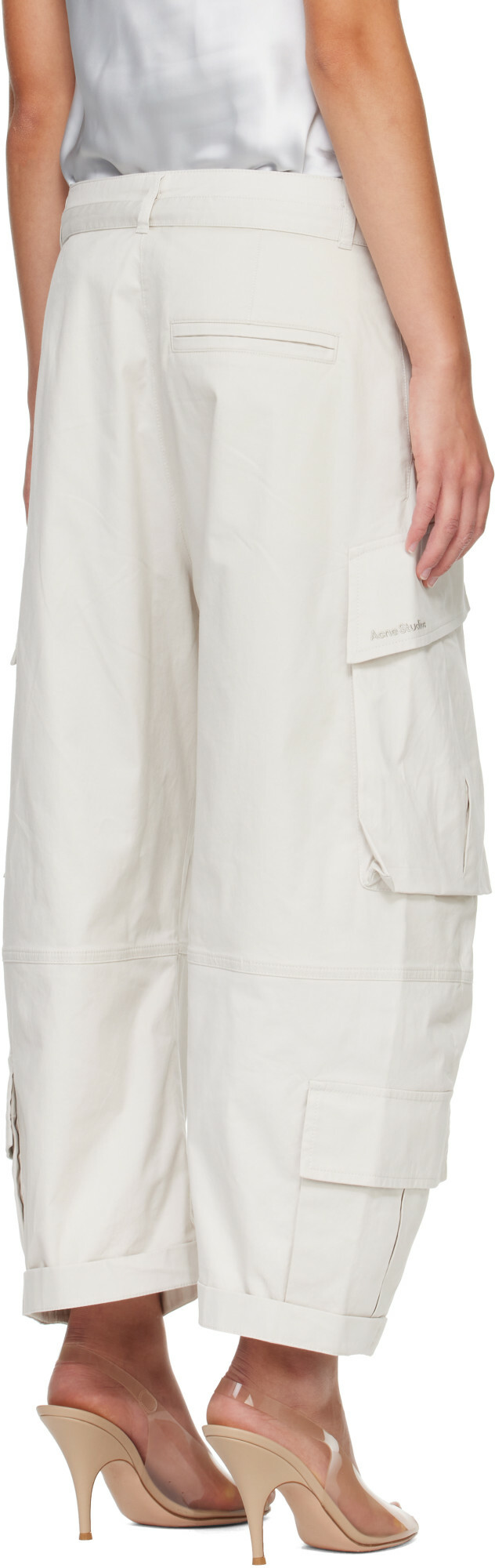 Acne Studios Beige Belt Cargo Pants