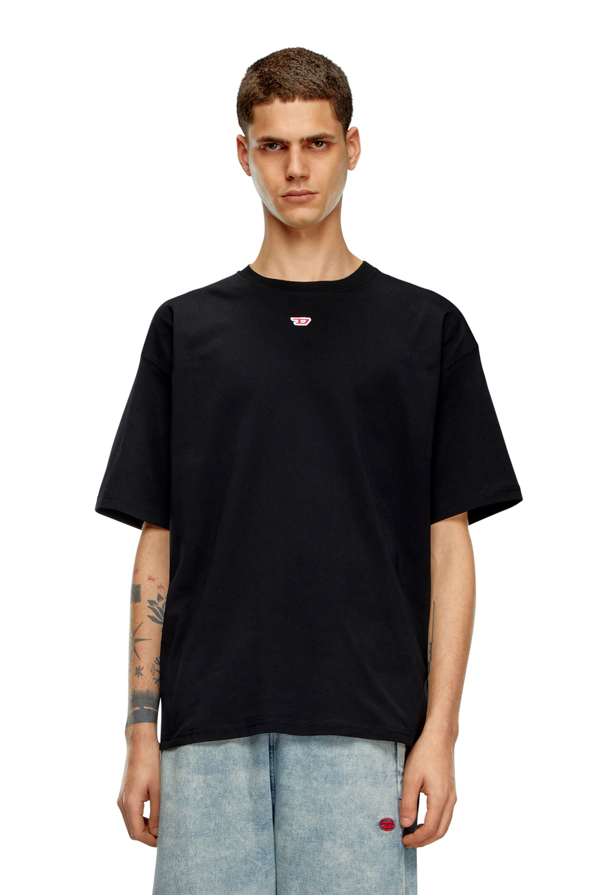 Diesel T-shirt with embroidered D patch - T-Shirts - Unisex - Black